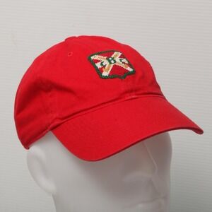 Smathers & Branson Hat Cap Strapback Red Bushwood CC Caddie Men Golf Embroidered